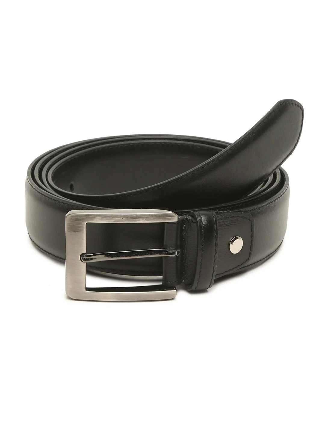 Plus Size Men Black Leather Formal Belt - Image 3