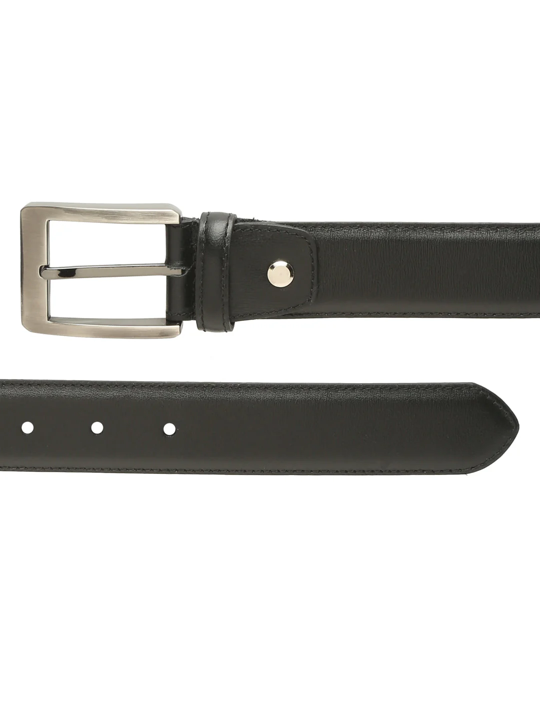Plus Size Men Black Leather Formal Belt - Image 4