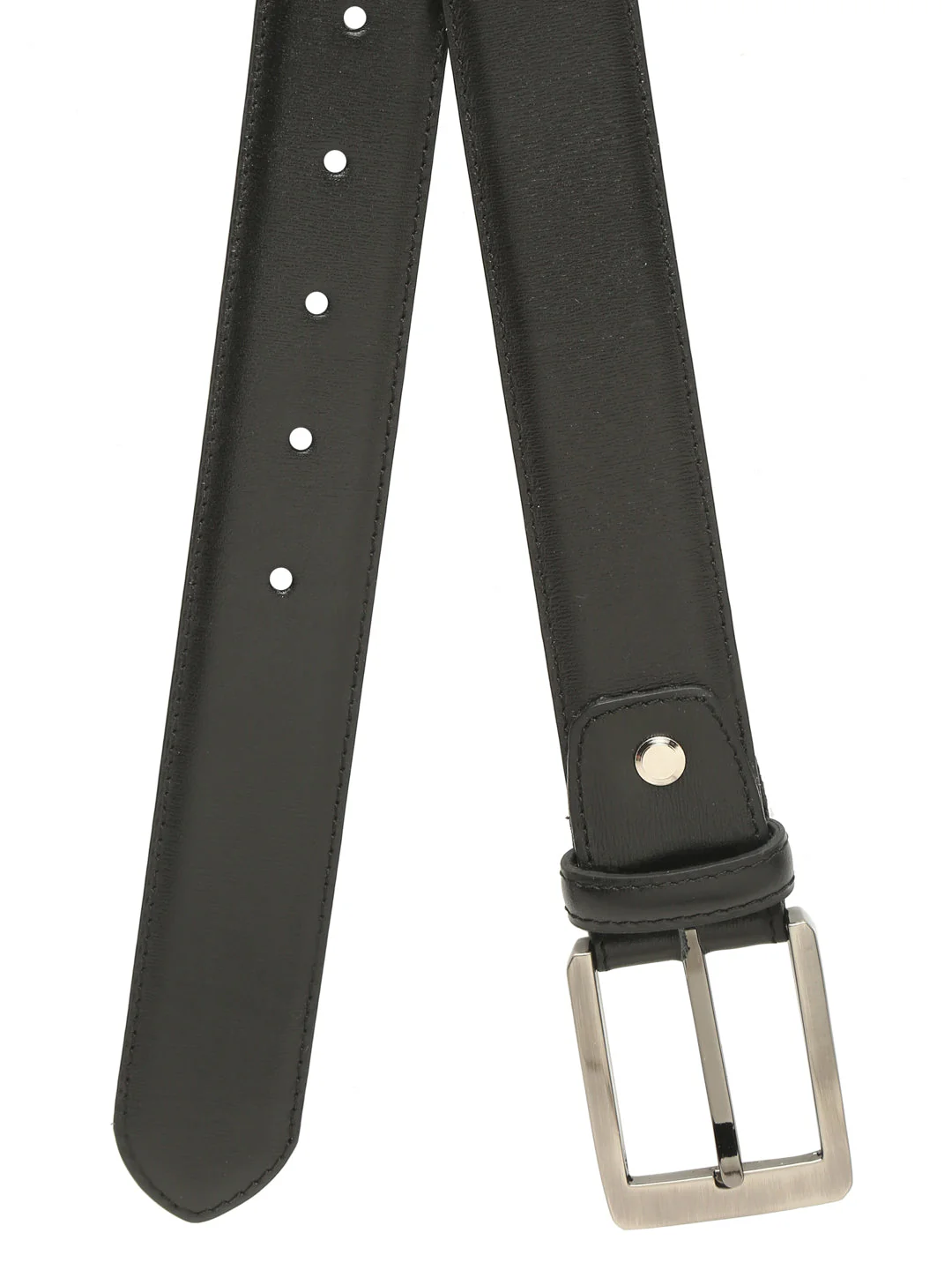 Plus Size Men Black Leather Formal Belt - Image 5