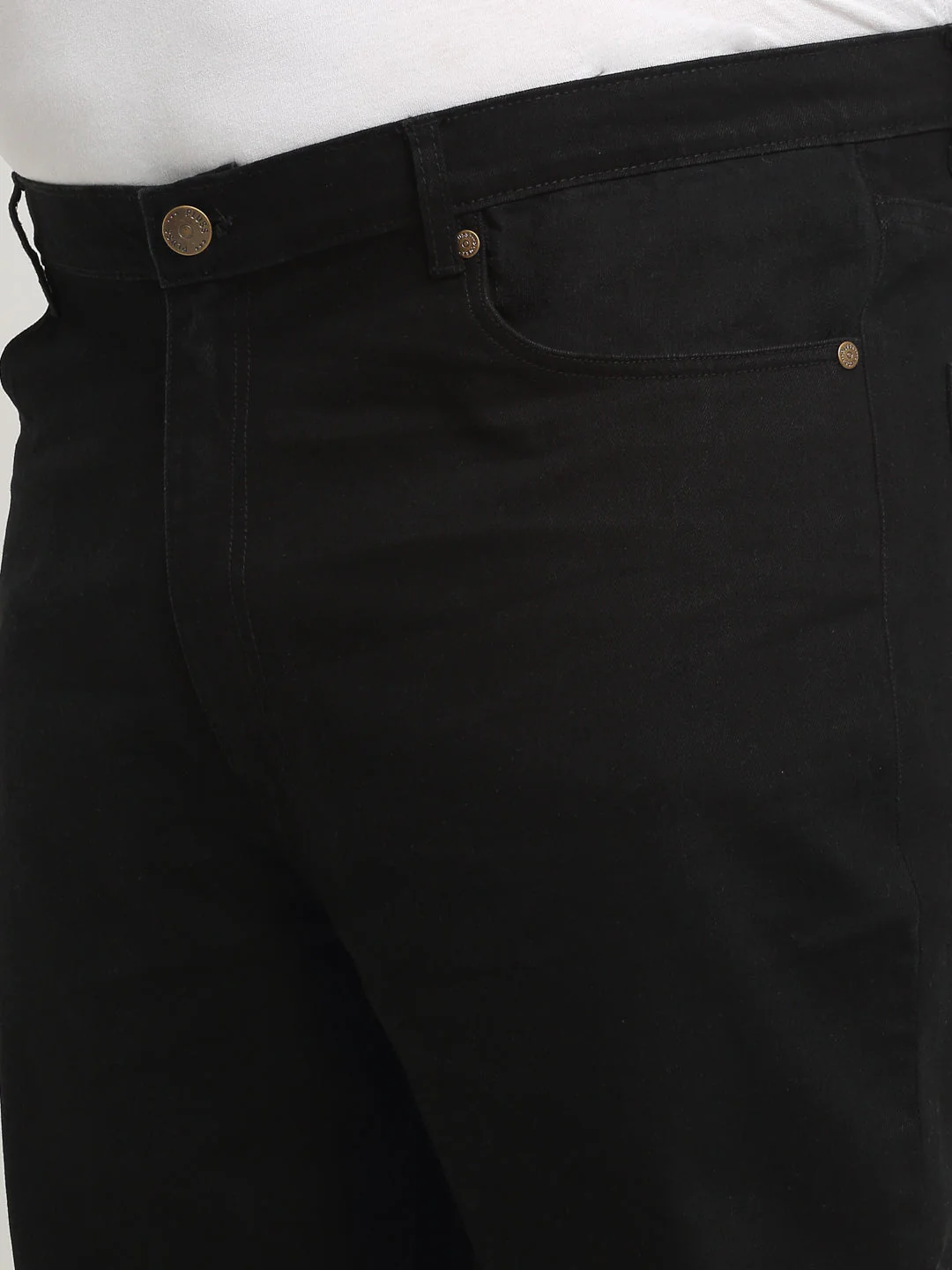 Plus Size Men  Comfort Regular-Fit Stretchable Cotton Jeans - Image 4