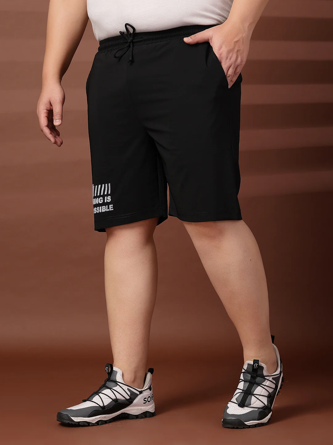 Plus Size Men  Mid-Rise Stretchable Shorts - Image 5