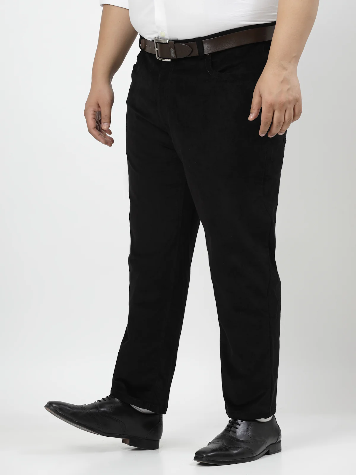 Plus Size Men Smart Fit Corduroy Chinos Trousers - Image 3
