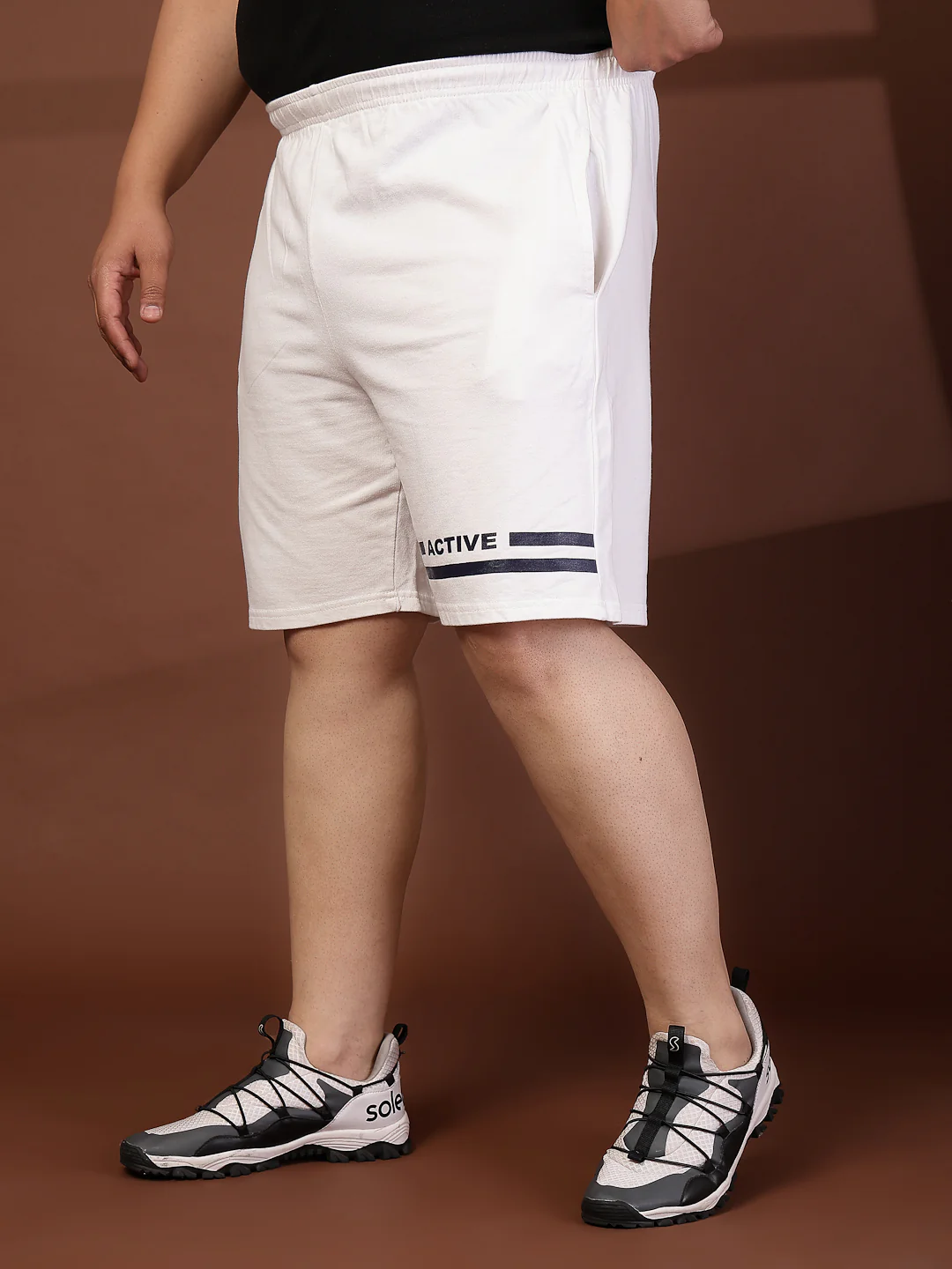 Plus Size Men Solid Sports Shorts - Image 7