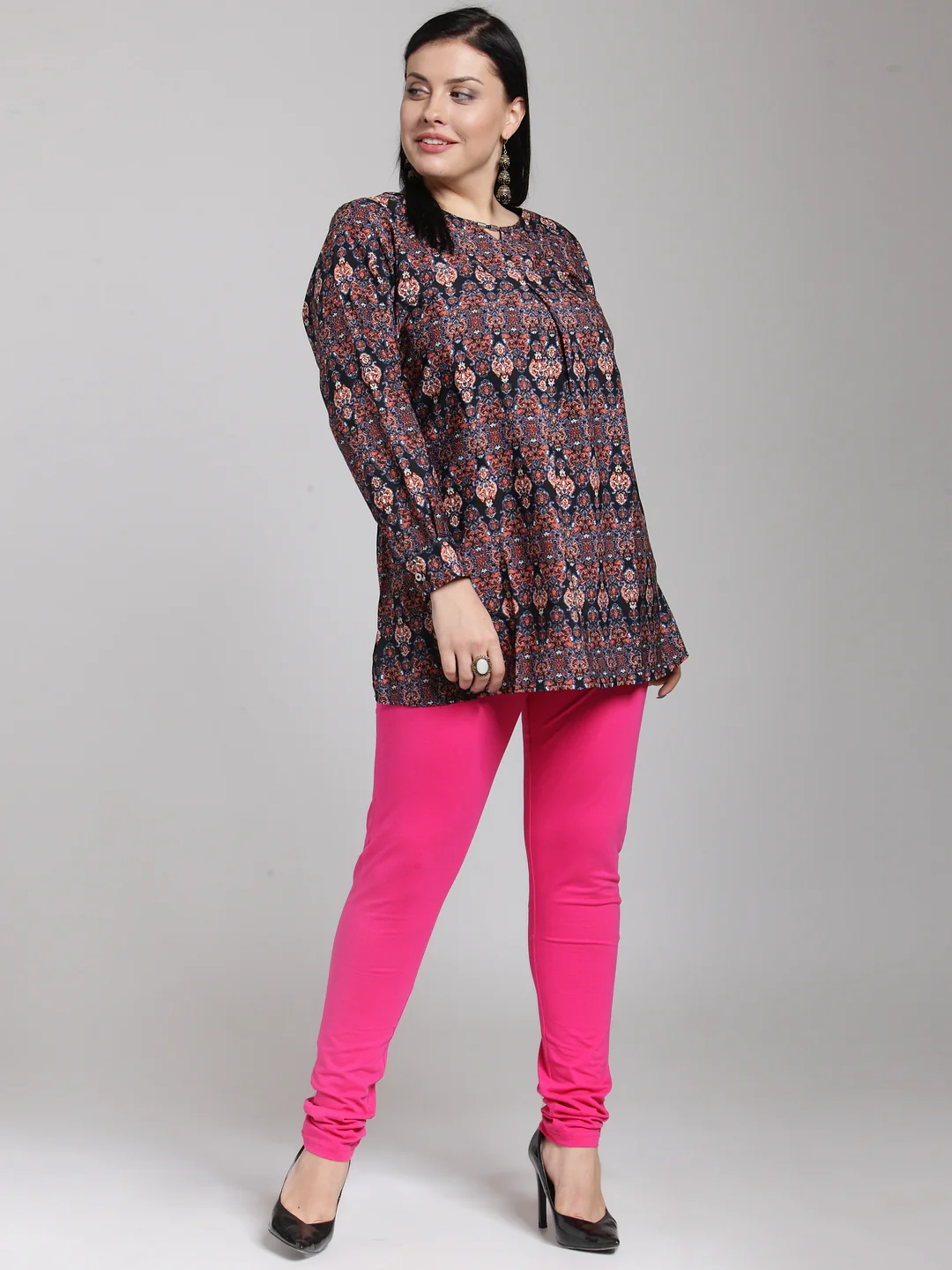 Plus Size Pink Solid Legging - Image 4