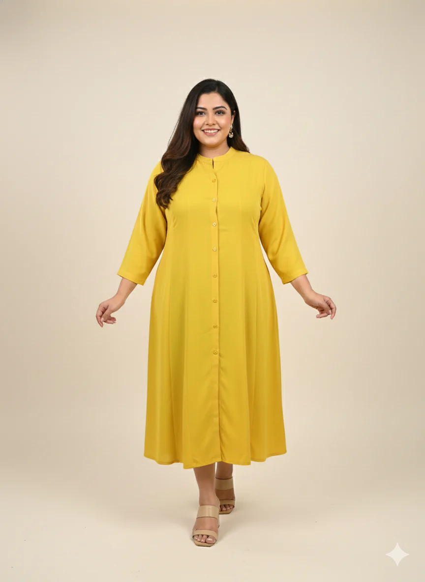 Plus Size A-Line Midi Dress - Image 2