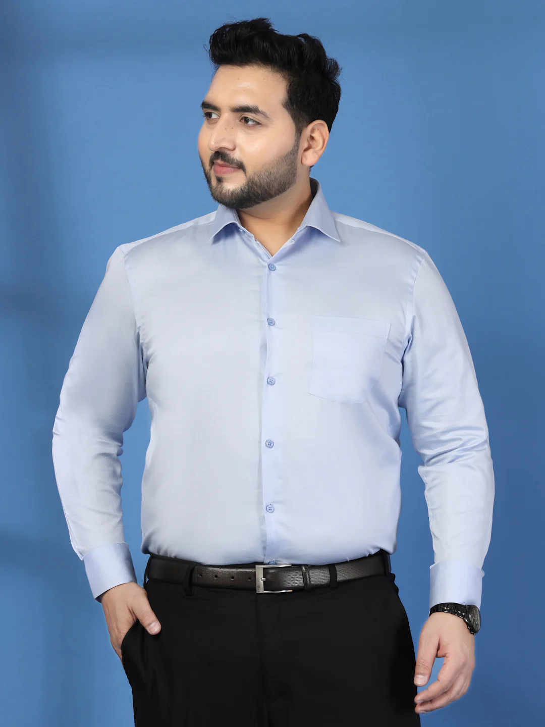 Plus Size Men Classic Formal Shirt - Image 2