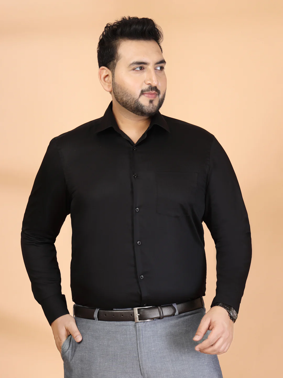 Plus Size Men Classic Formal Shirt - Image 5