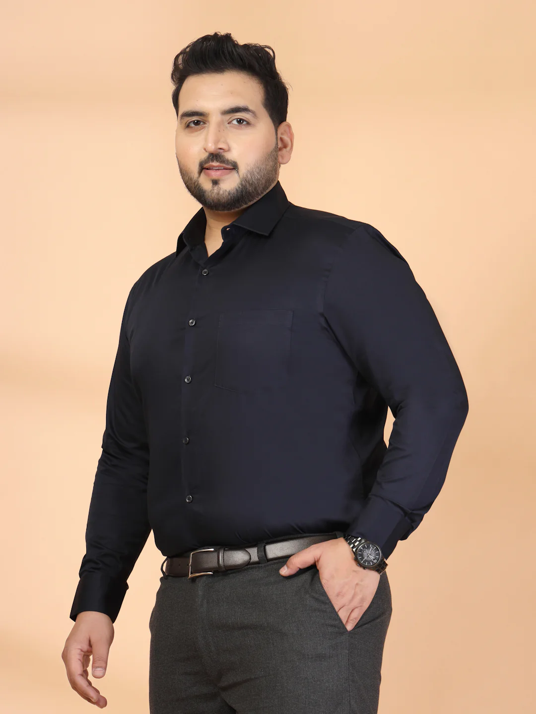 Plus Size Men Classic Formal Shirt - Image 5