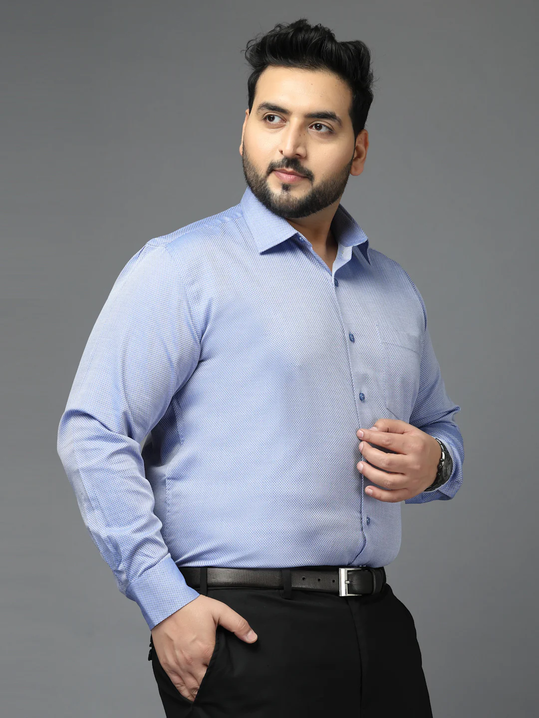 Plus Size Men Classic Formal Shirt - Image 6