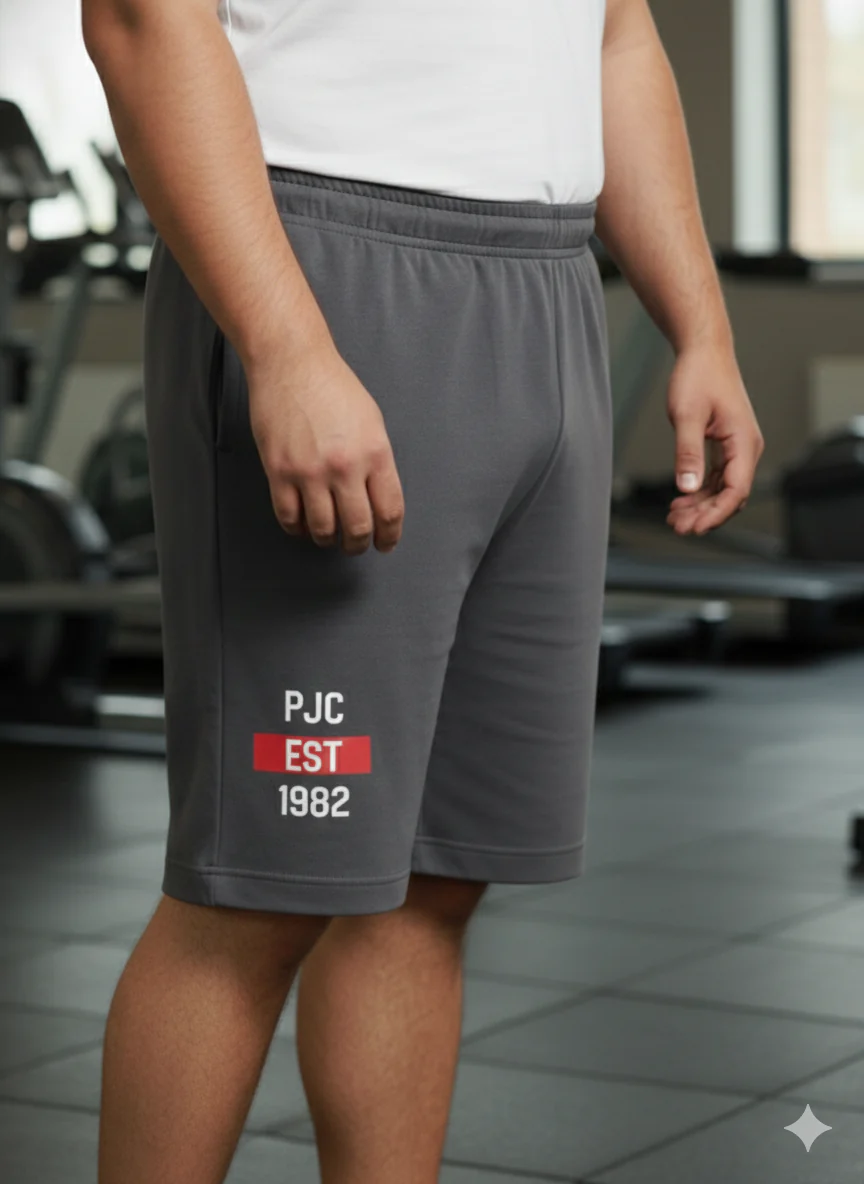 Plus Size Men Grey Solid Regular Fit Sports Shorts - Image 2