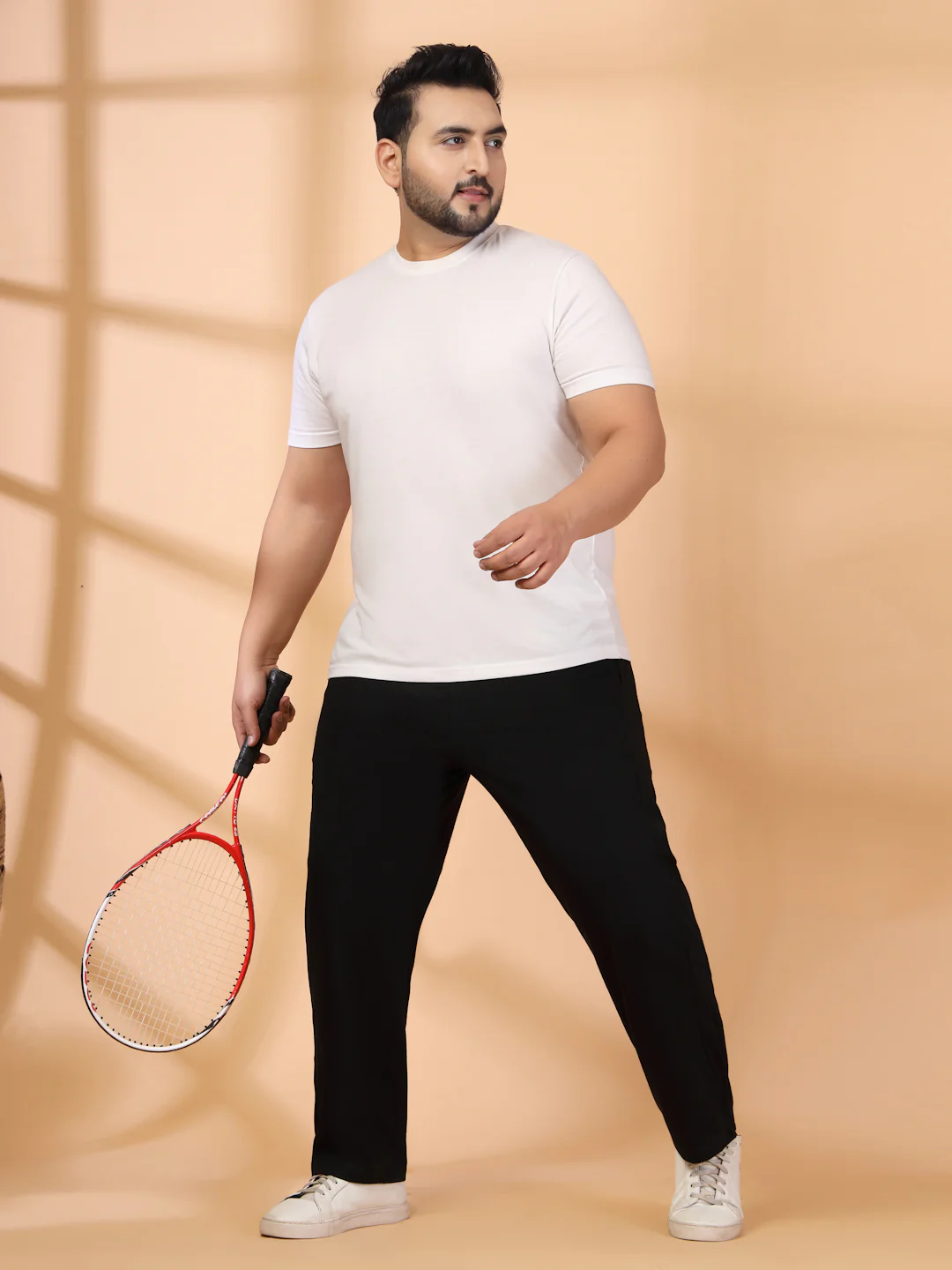 Plus Size Men Printed Mid-Rise Track Pants - Image 3