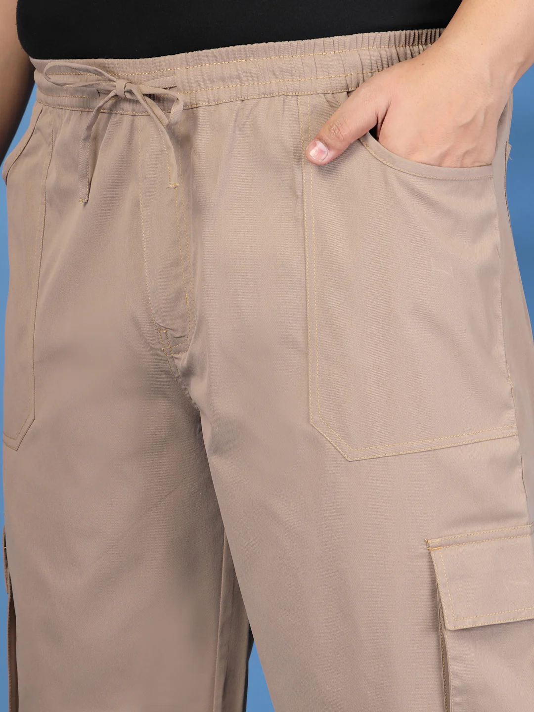 Plus Size Men Relaxed-Fit Cargos Trousers - Image 8