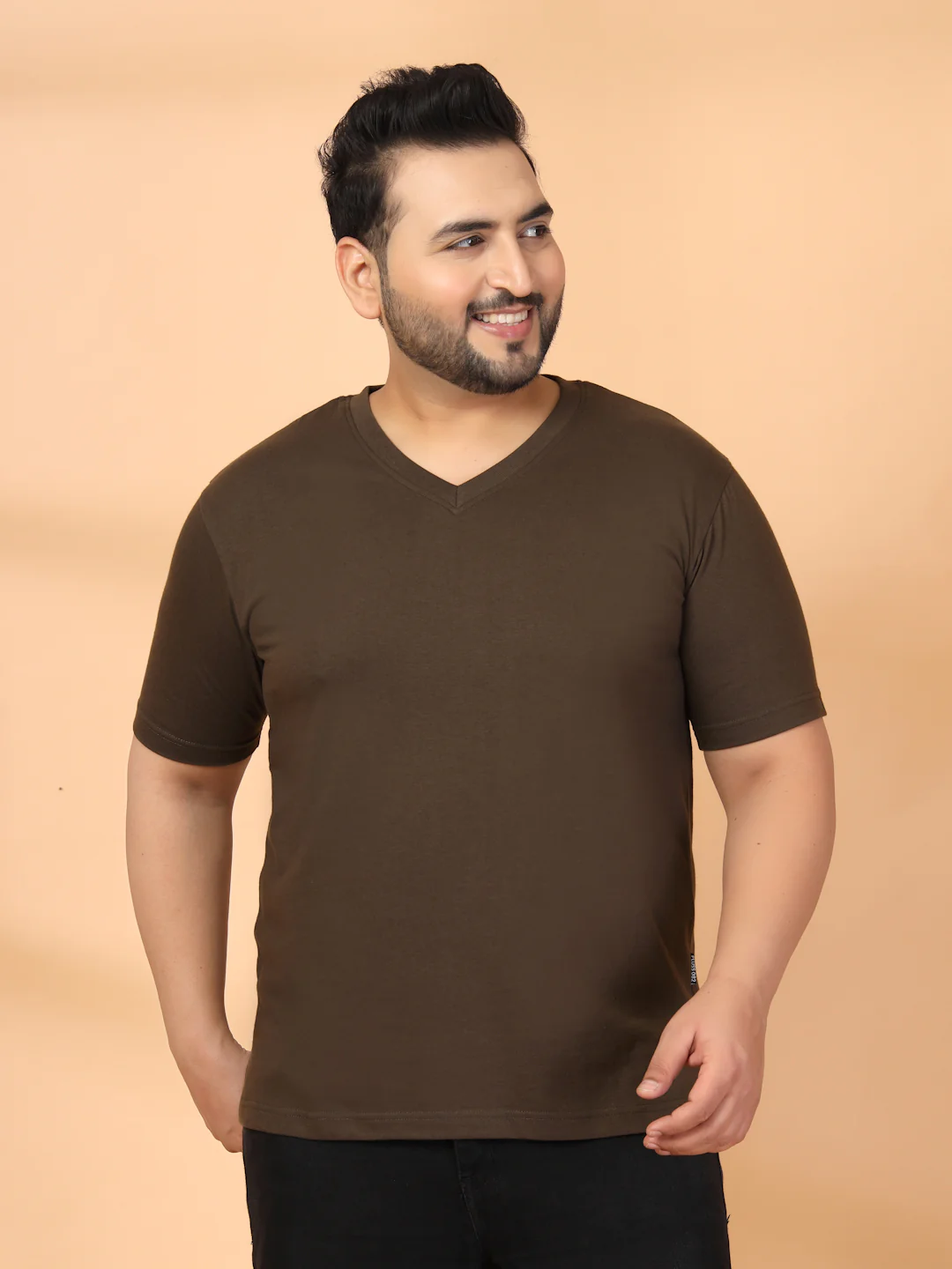 Plus Size Men V-Neck T-shirt