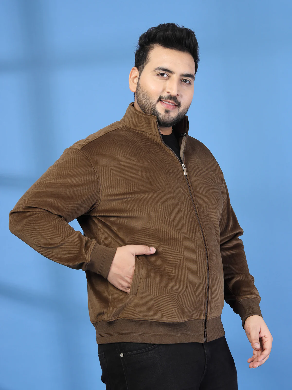 Plus Size Mock Collar Jacket - Image 4