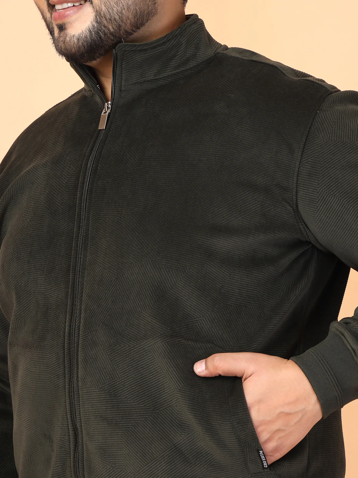 Plus Size Mock Collar Jacket - Image 8