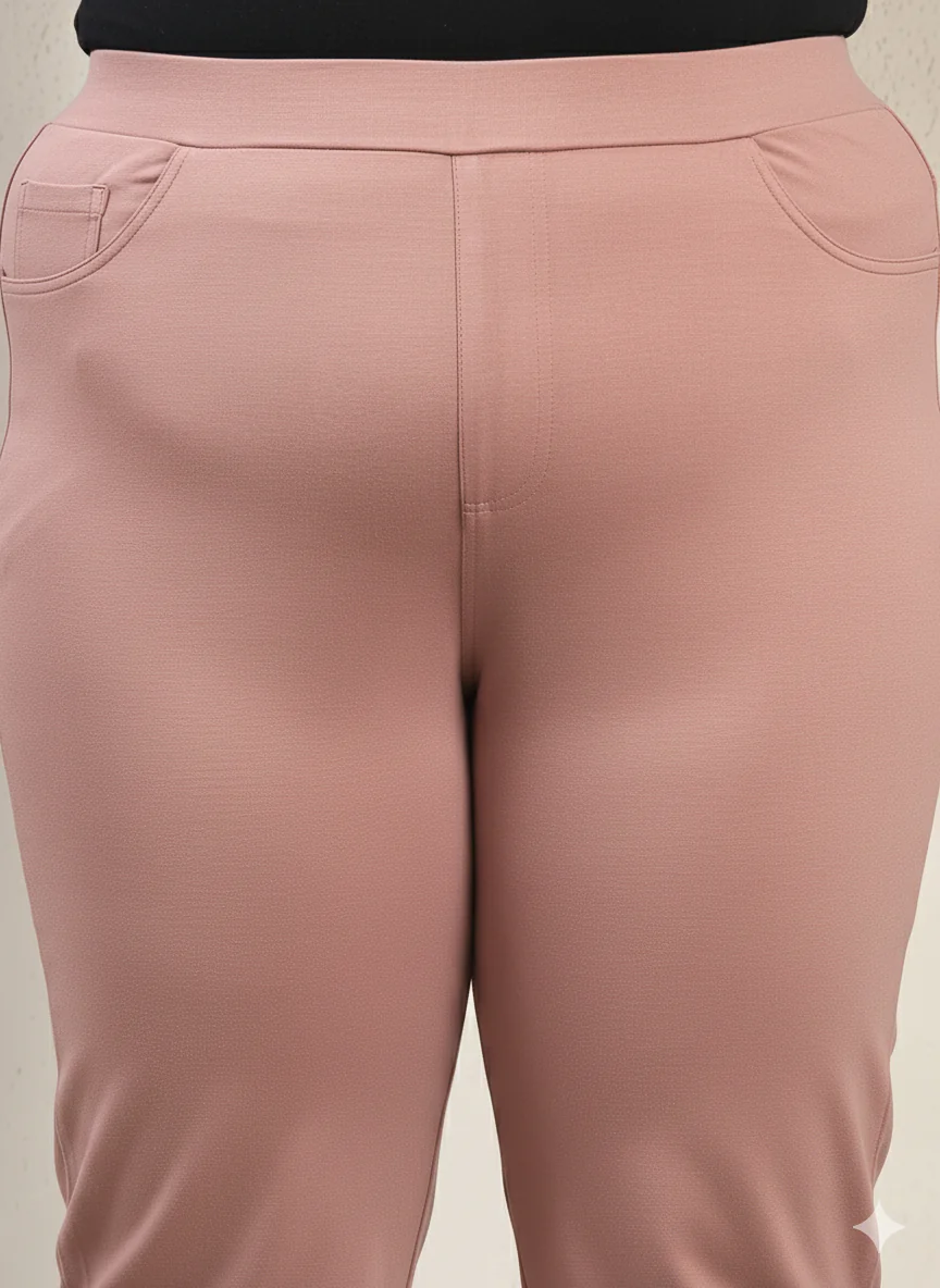Plus Size Regular Fit Slip-On Jeggings - Image 4