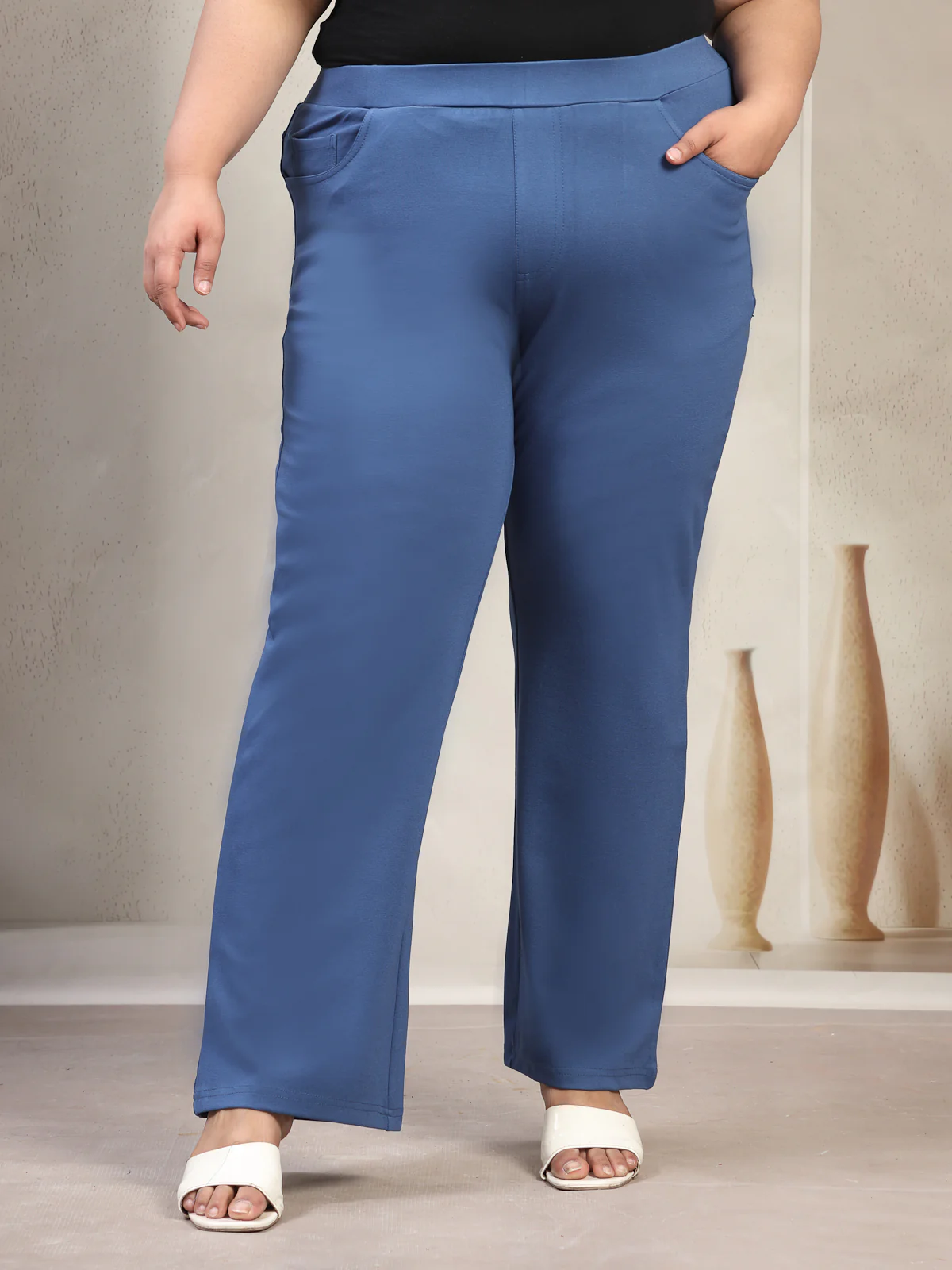 Plus Size Regular Fit Slip-On Jeggings - Image 26