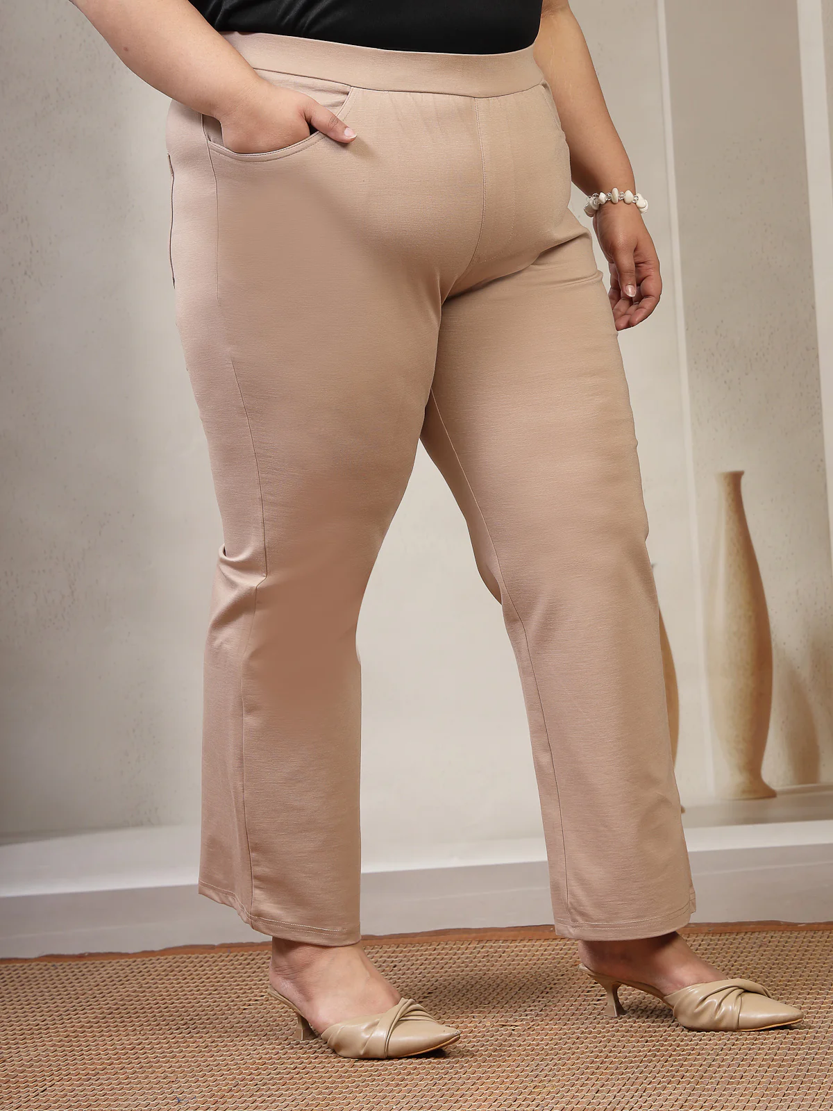 Plus Size Regular Fit Slip-On Jeggings - Image 3