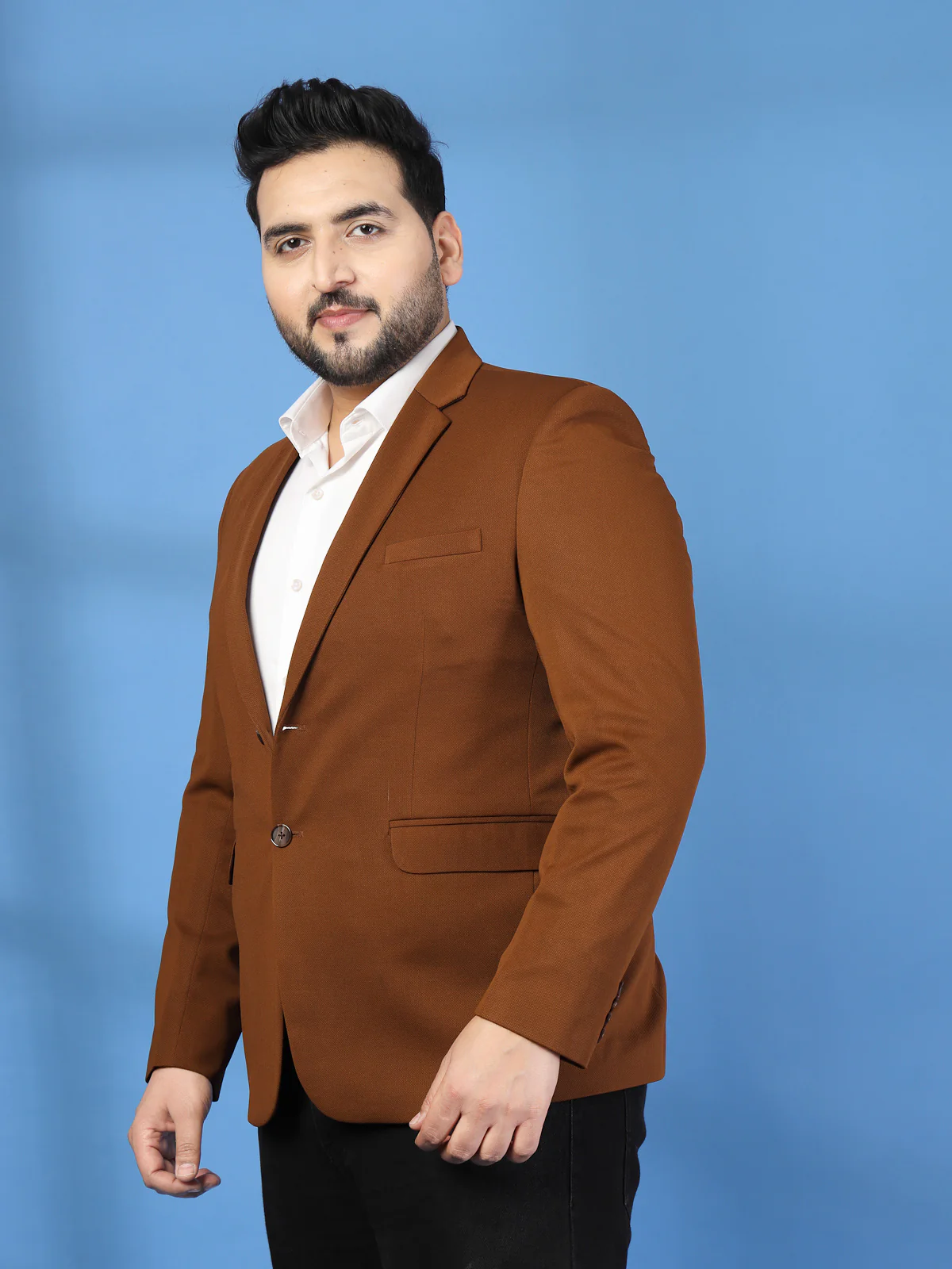 Plus Size Single Breasted Blazer - Image 5
