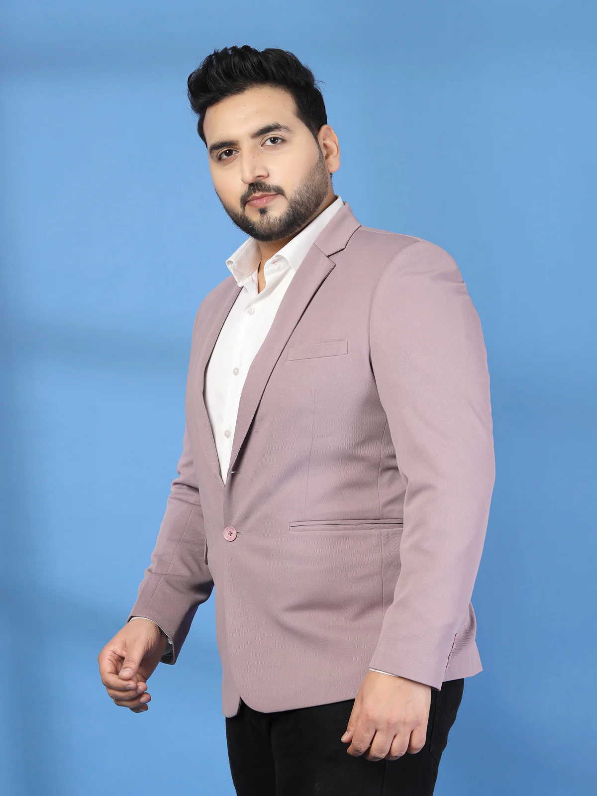 Plus Size Single Breasted Blazer - Image 4
