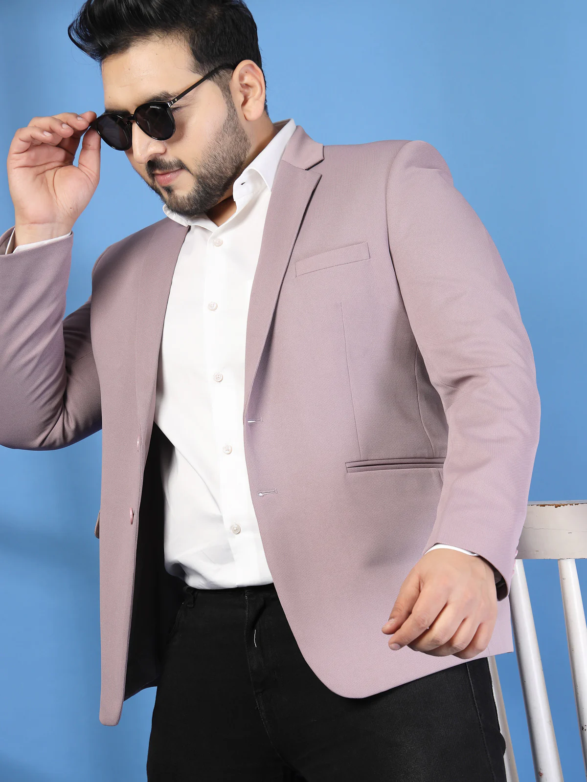 Plus Size Single Breasted Blazer - Image 9