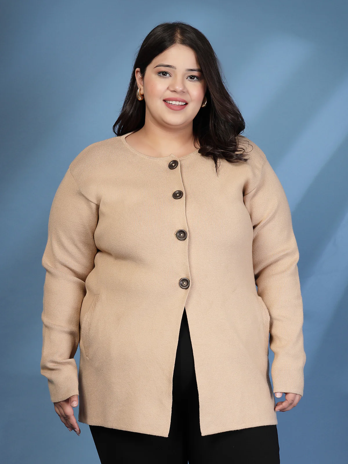 Plus Size Solid Cardigan - Image 5