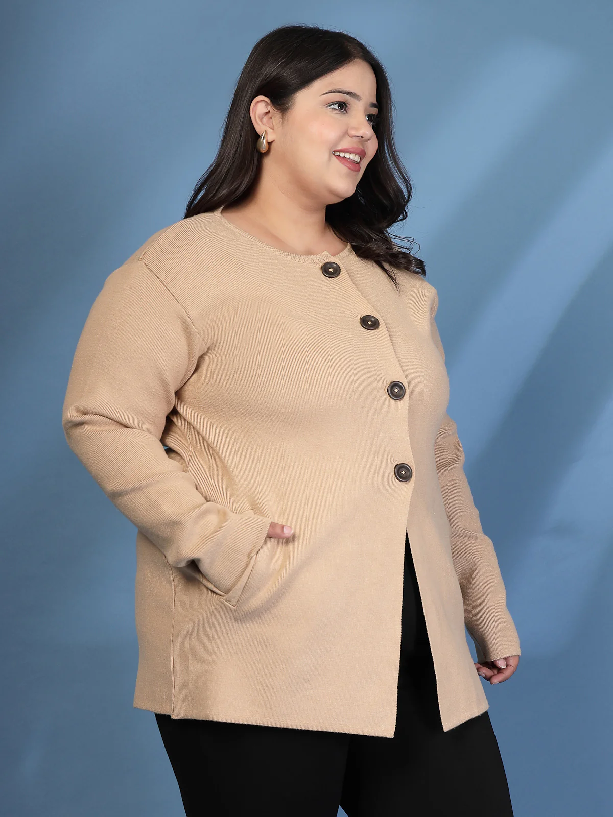 Plus Size Solid Cardigan - Image 6