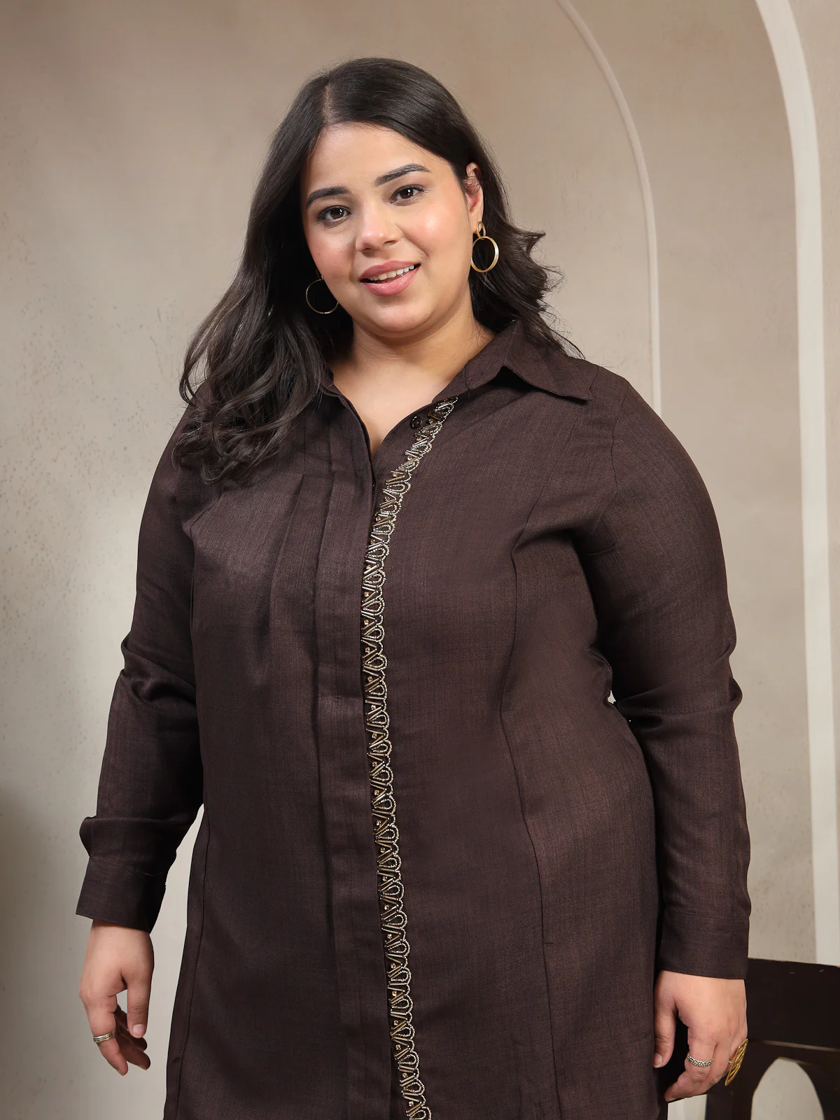 Plus Size Tunic With Hand Embellishment - Image 5