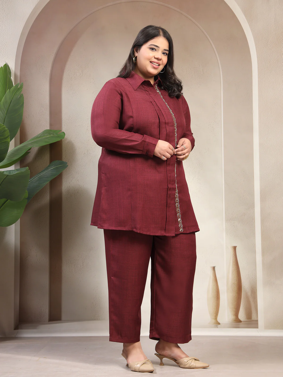 Plus Size Tunic With Hand Embellishment - Image 4