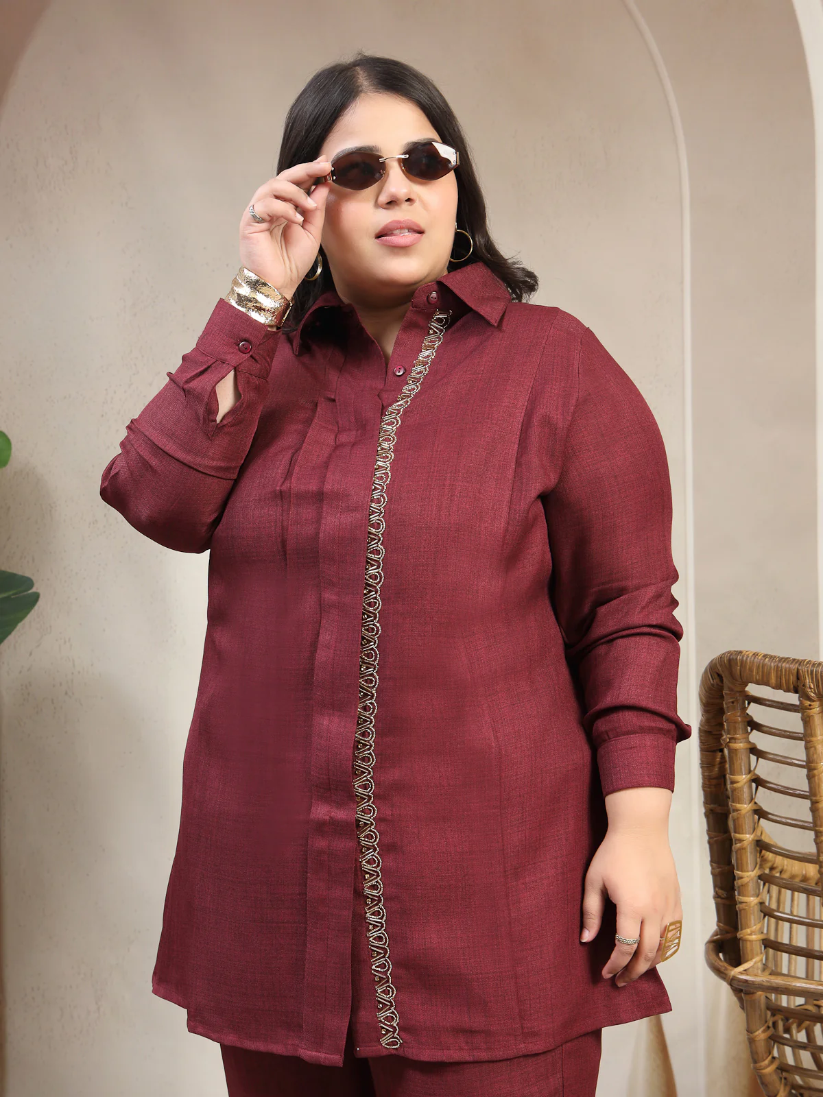 Plus Size Tunic With Hand Embellishment - Image 8