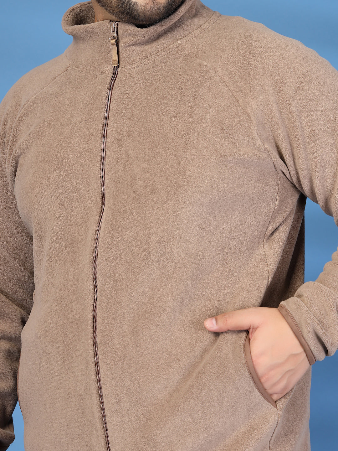 Plus Size Stand Collar Solid Open Front Jacket - Image 6