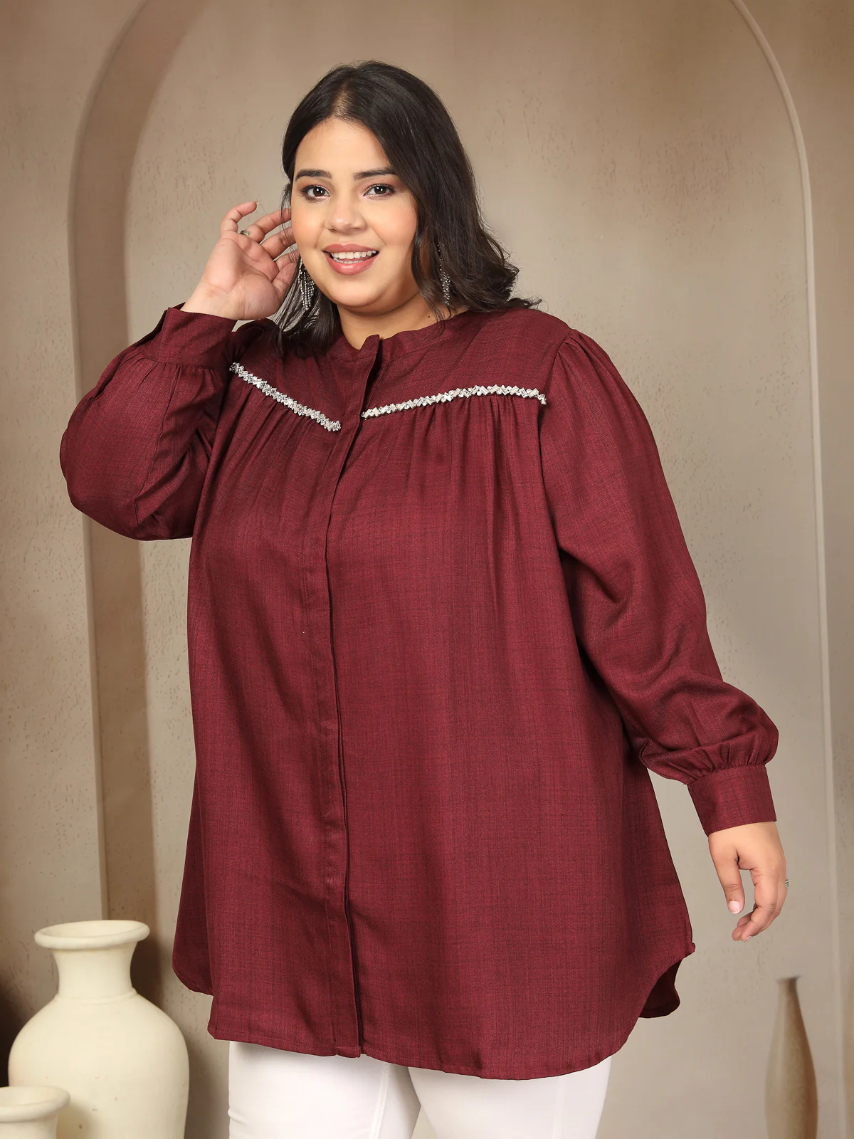 Plus Size Swarovski Embellished Tunic - Image 8