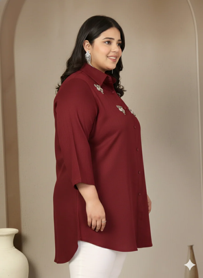 Plus Size Women Casual Shirt - Image 2