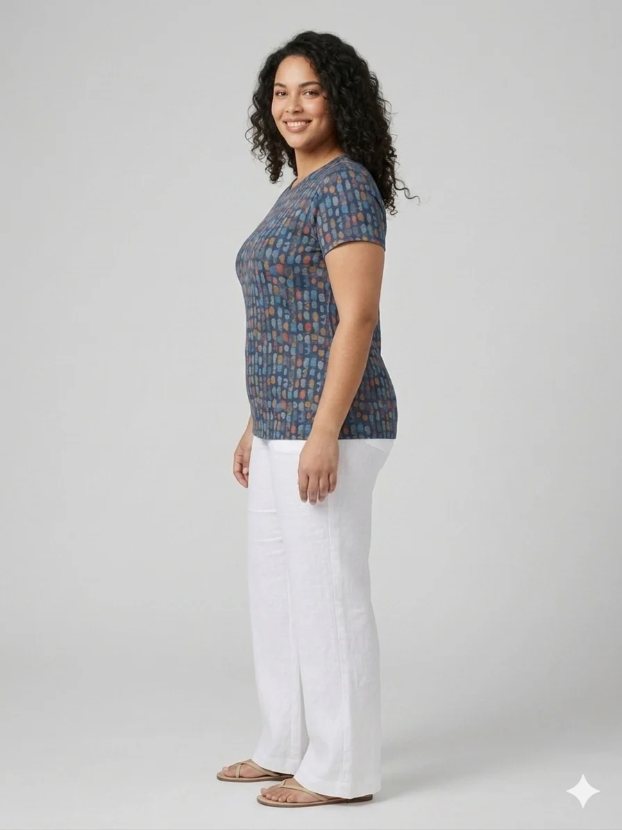 Plus Size Women Floral Printed T-shirt - Image 4