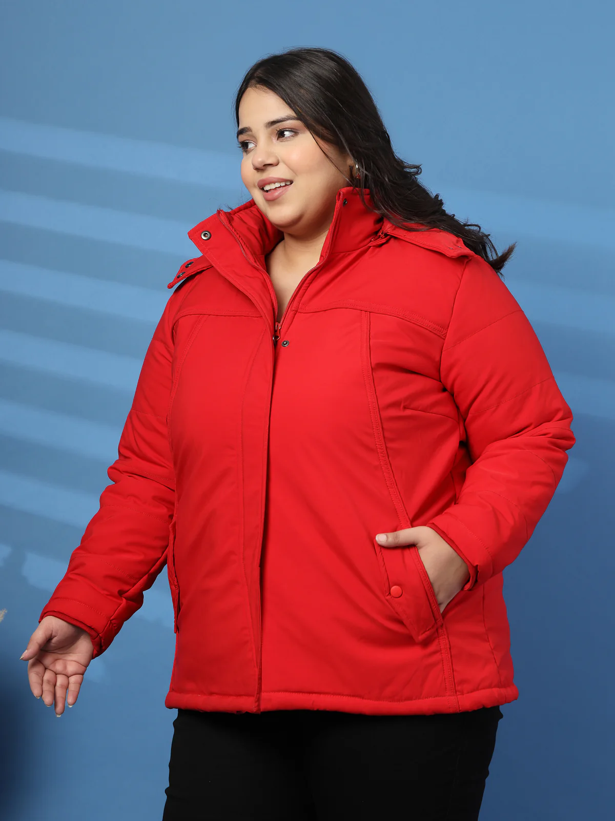 Plus Size Women Lightweight Puffer Jacket - Image 8