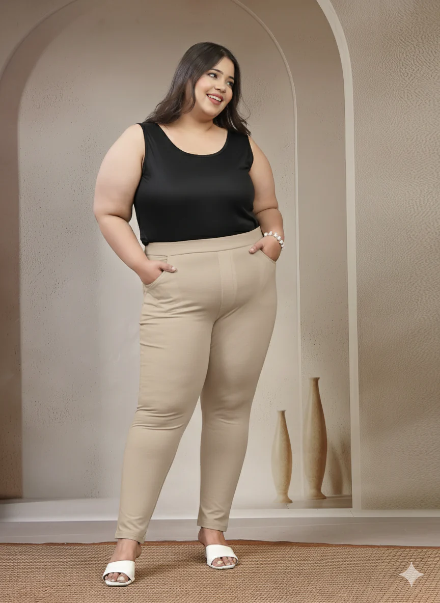 Plus Size Women Regular Fit Jeggings - Image 3