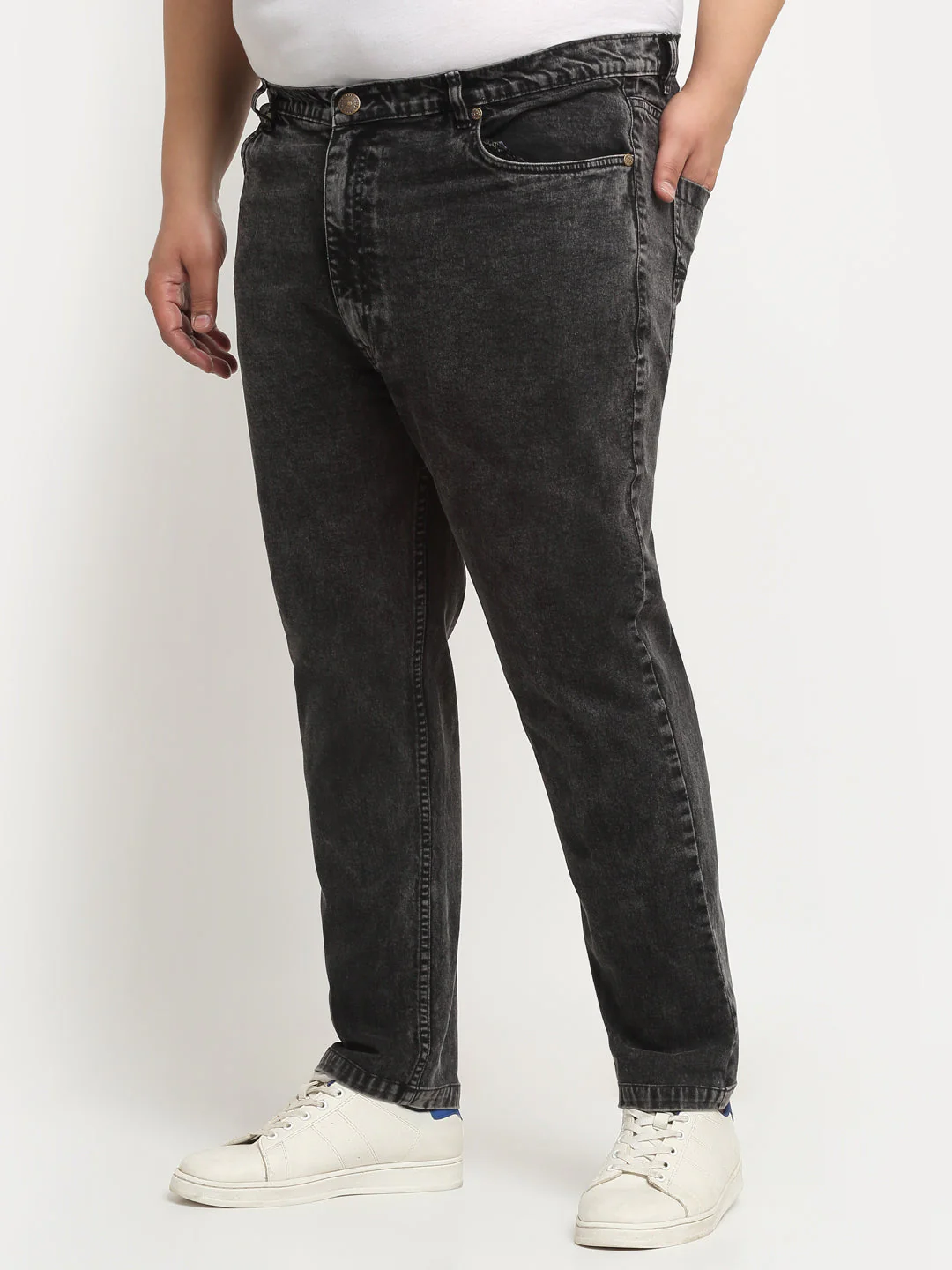 Plus Size Men Comfort Stretchable Cotton Jeans - Image 2