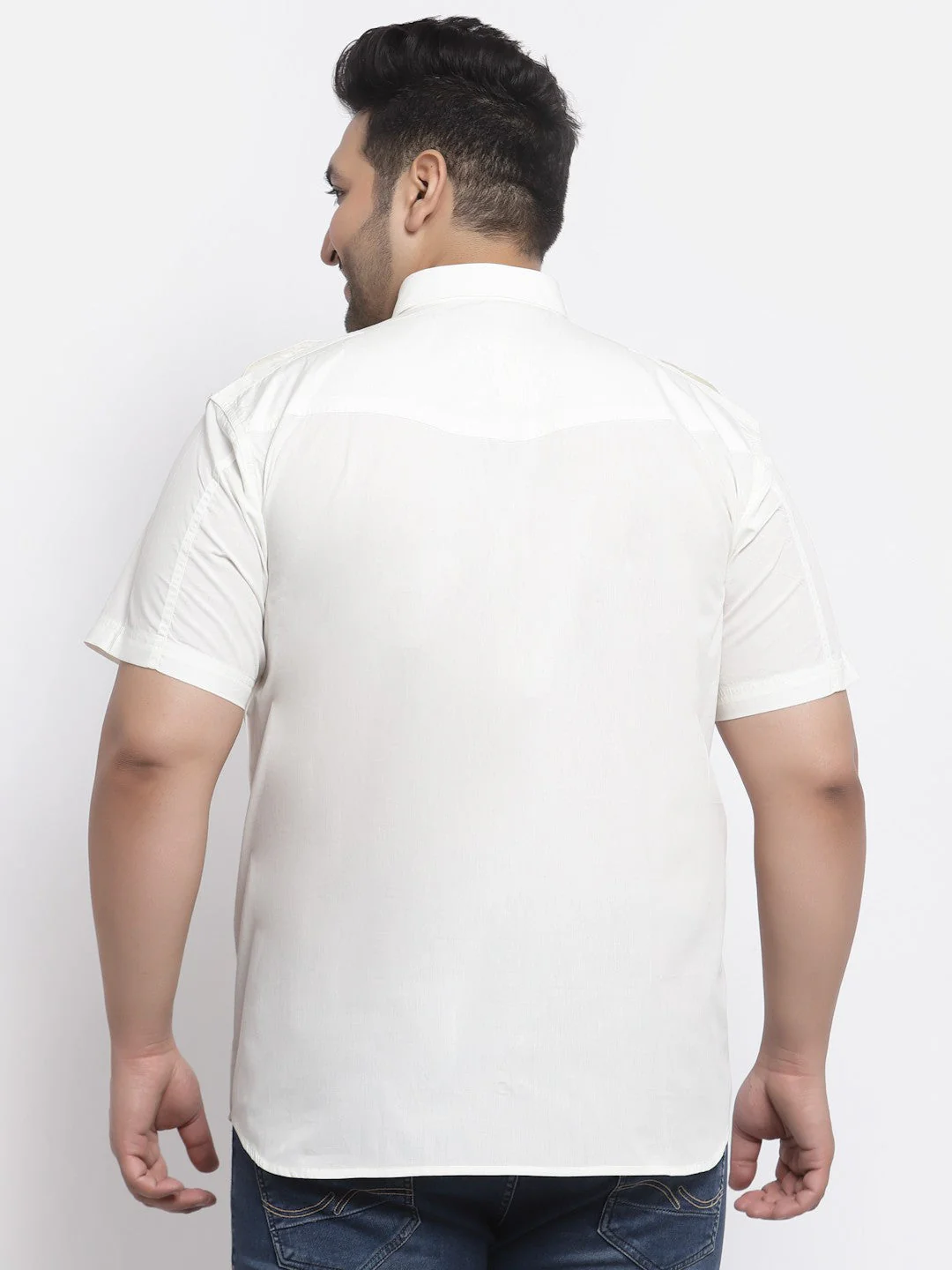 Plus Size Men Cargo Casual Shirt - Image 2