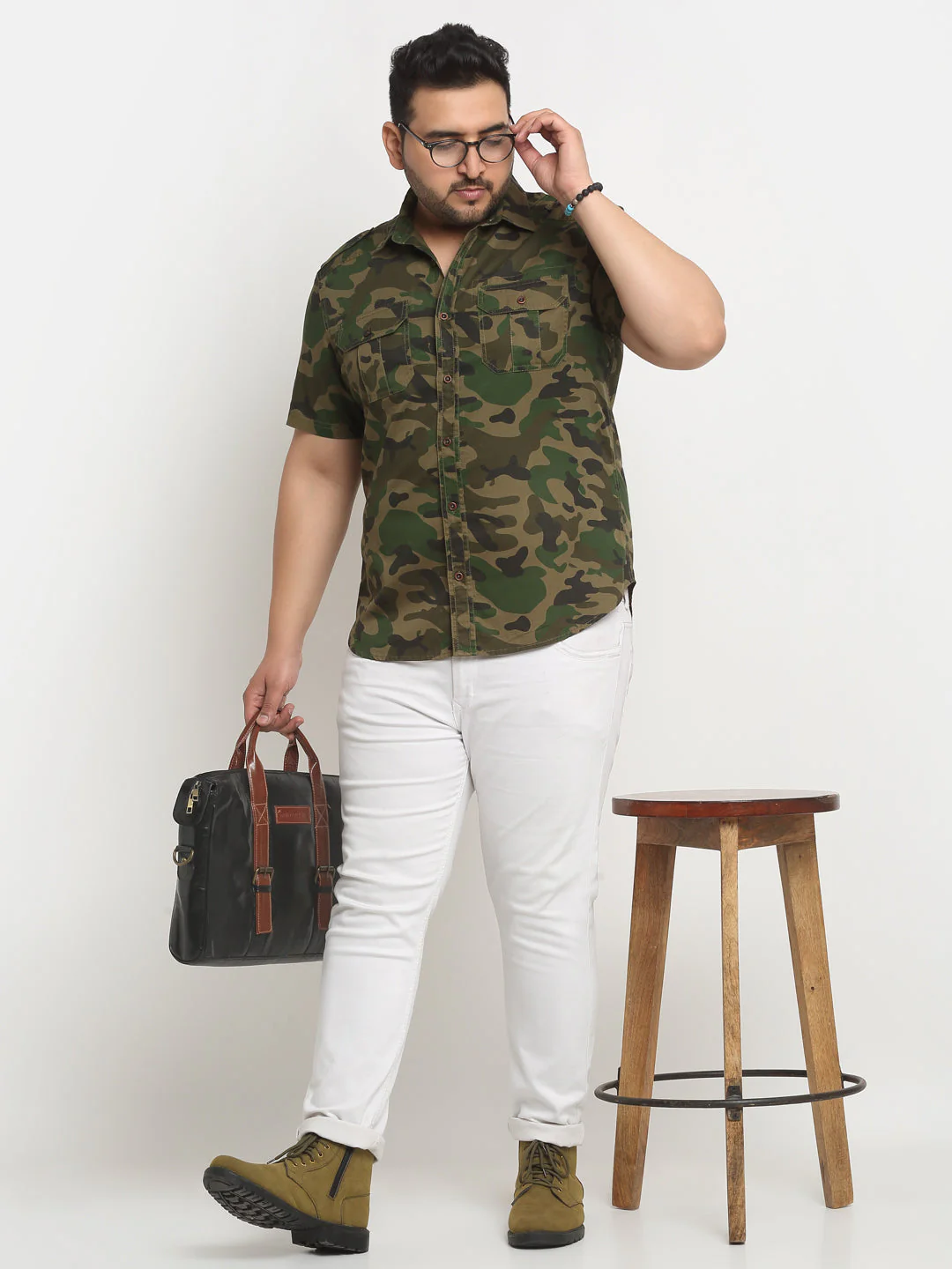 Plus Size Men Cargo Casual Shirt - Image 2