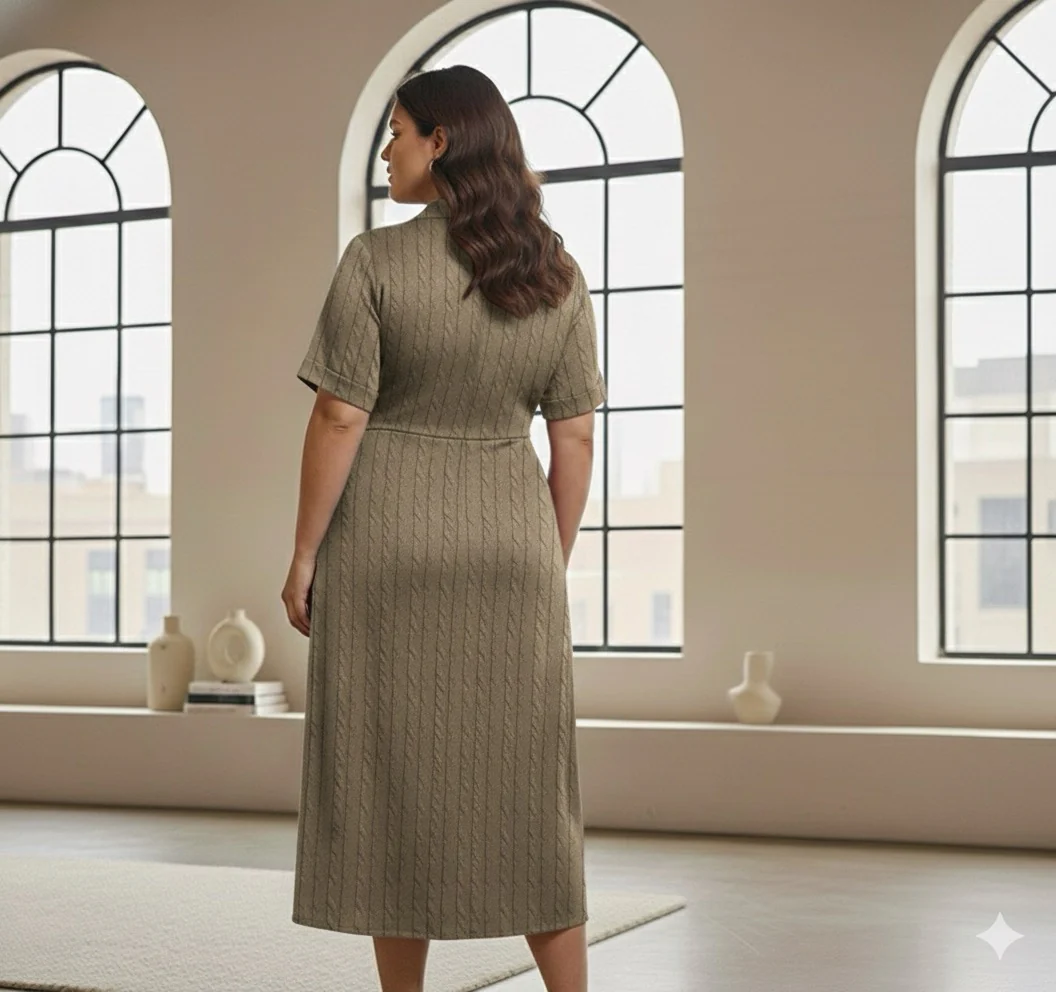 The 24/7 Dark Beige Dress: From Desk To Dinner In Style - Image 4